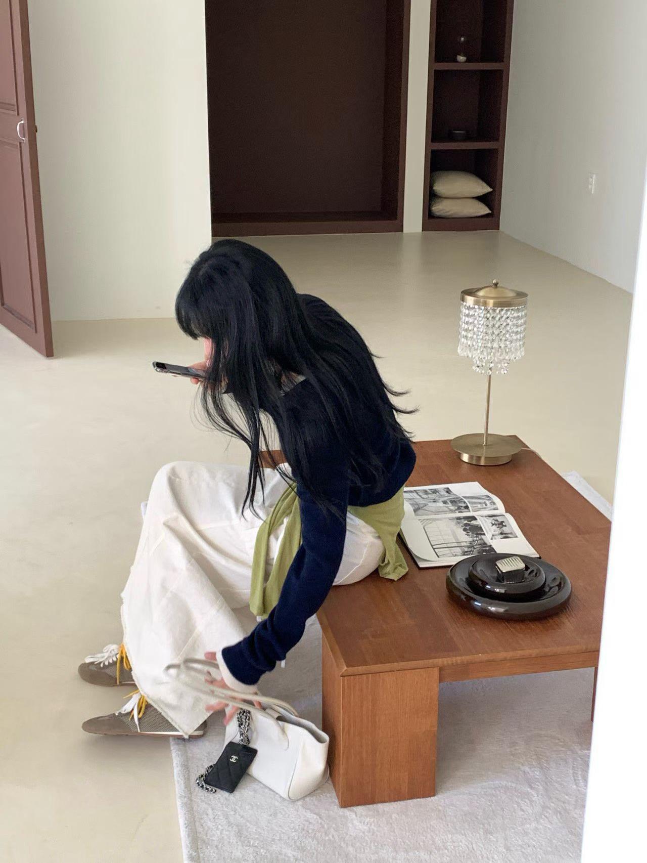 立體後拆衩工作長裙